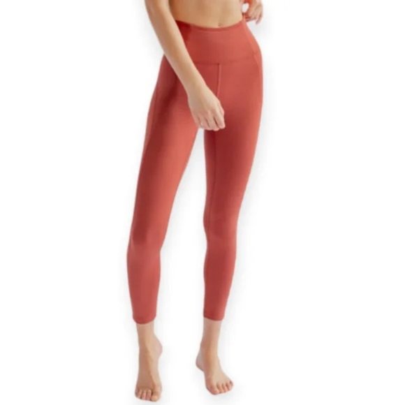 Girlfriend Collective Compressive High-Rise Leggings 28" in Sedona Rust Size M - Picture 4 of 11